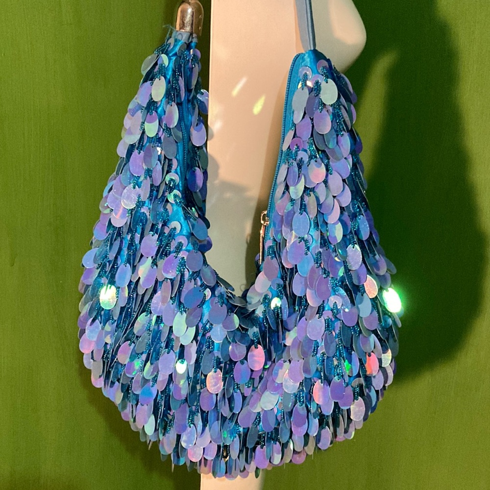 Med. sz Sequins HOBO shoulder bag